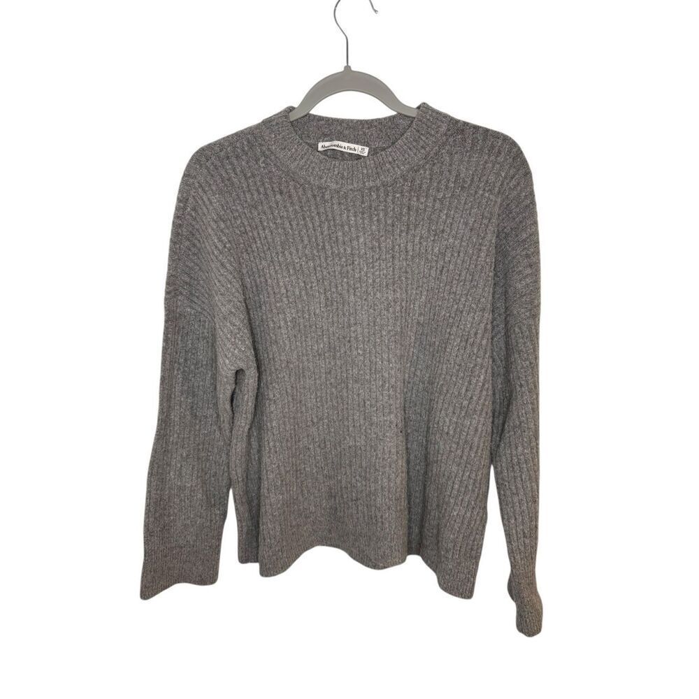 Abercrombie & Fitch Gray Crewneck Sweater Ribbed Size XS